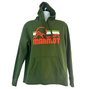 Marmot Men's Coastal Hoodie Pullover Sweatshirt L 
Olive Green Graphic Hoodie